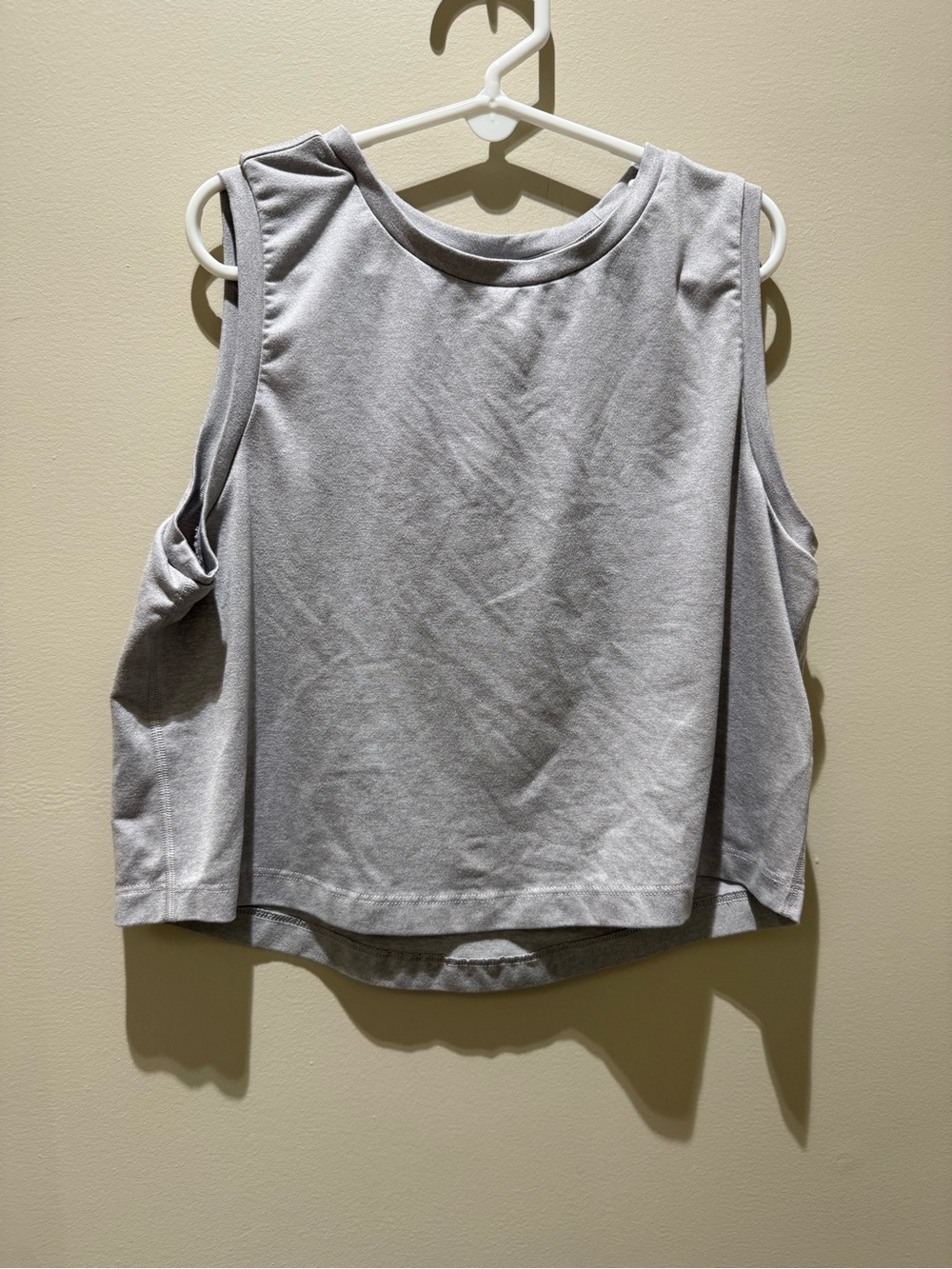 Athleta Light Gray Sleeveless Crewneck Tank